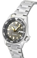Seiko 5 Sports SKX Street Stonewash Black Dial Silver Steel Strap Watch for Men - SRPL79K1